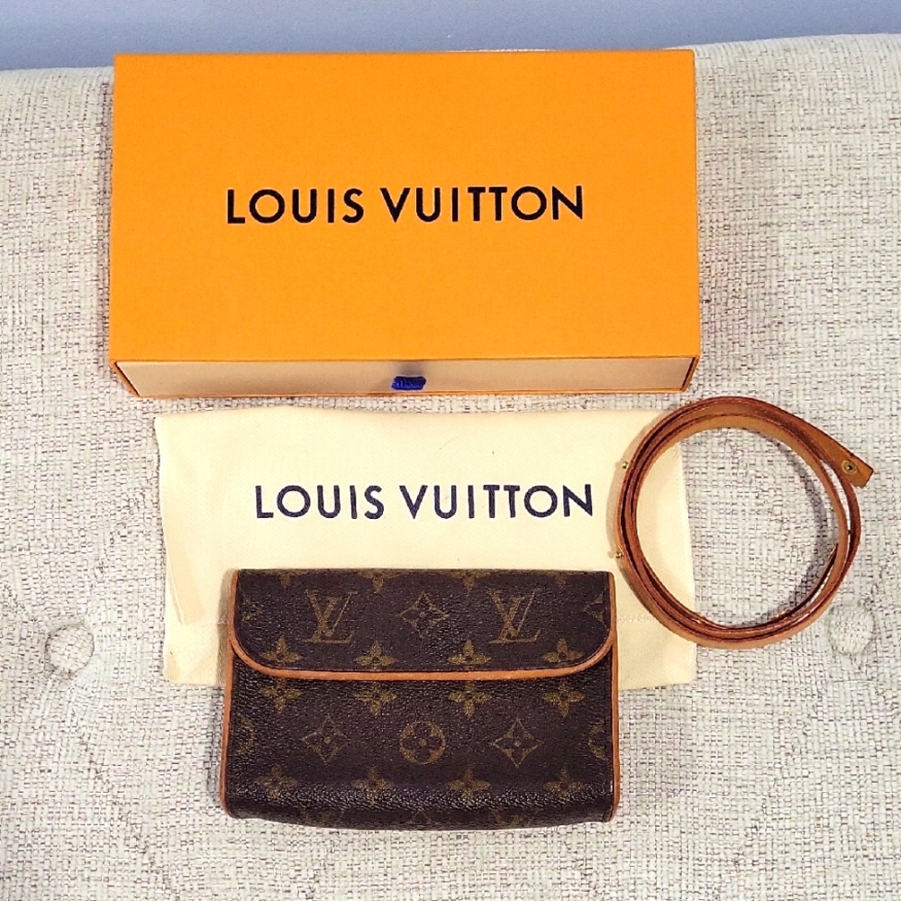 Authentic Louis Vuitton Pochette Florentine Waist Bag.